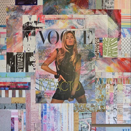 Vogue Doutzen geschilderd door WVD ART