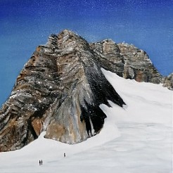 Ramsau gletsjer geschilderd door 