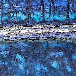 Blue geschilderd door 