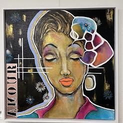 Amour geschilderd door 