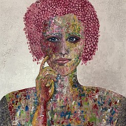 Colorfull human geschilderd door 