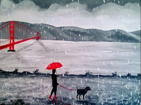 Raining Day and Monday`s geschilderd door Aat Kuijpers