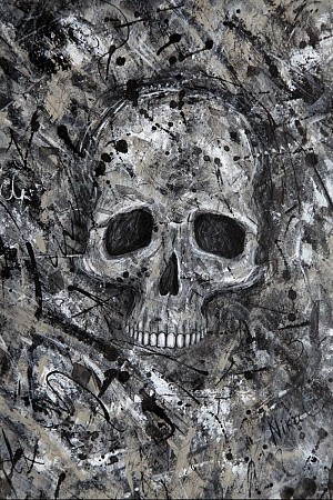 Skull geschilderd door Nika