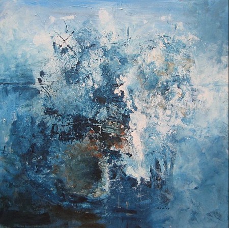 Blue motion geschilderd door Gerda Kwakkel