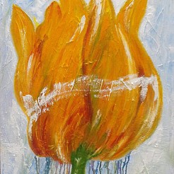 Tulp geschilderd door 