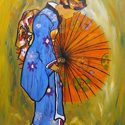 Japonaise geschilderd door 