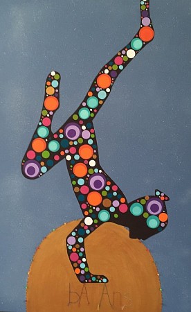 Yoga art geschilderd door Marianne Klaassen