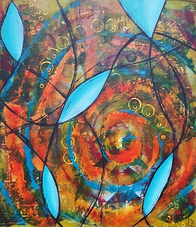 Whirlwind 2 geschilderd door Anja Berkers Art