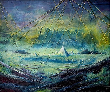 Pythagorean View geschilderd door Herold Boertjens