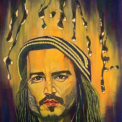 Johnny Depp geschilderd door 