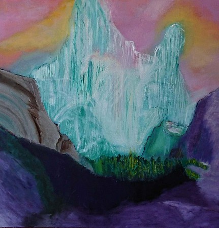 Mountain of ice geschilderd door Marijke Bestman
