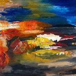 Landschap-abstract! geschilderd door 
