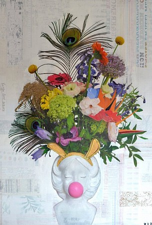 Bubblegum Flowers geschilderd door WVD ART