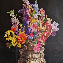 Lion Flowers geschilderd door 