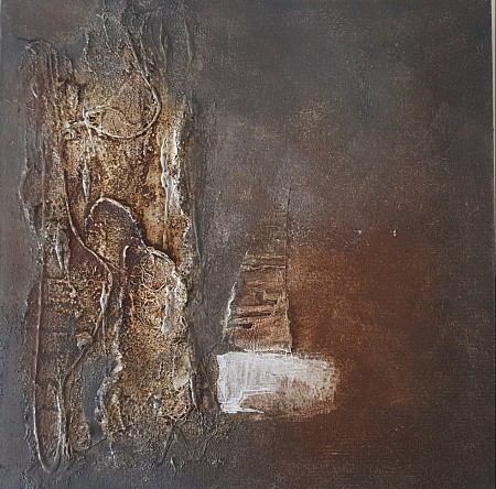Grey and rusty geschilderd door Andrea de Weerdt