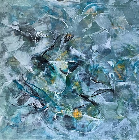 Blueflow-storm under the surface geschilderd door Diney-Art