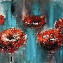 Poppies geschilderd door 