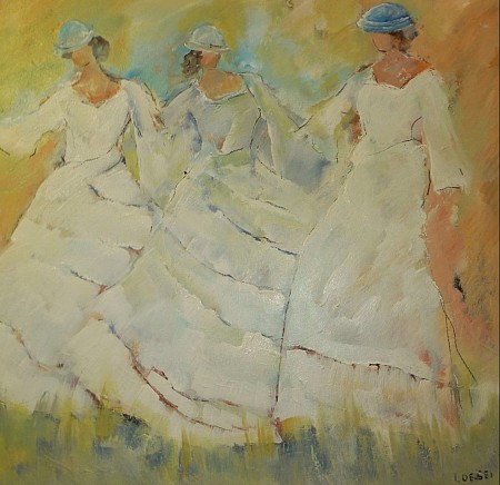 Danseressen geschilderd door Loes Loe-sei Beks