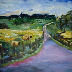 Landschap sardinie geschilderd door 