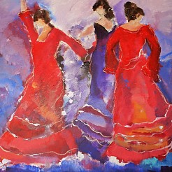 Spaanse dans geschilderd door 