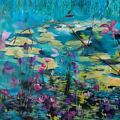 Waterlelies geschilderd door 