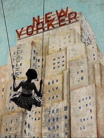New Yorker geschilderd door Db Waterman
