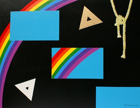 Een regenboog kan je niet vangen geschilderd door Frits Hoitsema KUNSTSCHILDER