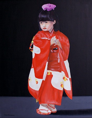 Chinees meisje geschilderd door Frits Hoitsema KUNSTSCHILDER