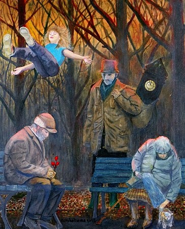 Vadertje tijd geschilderd door Frits Hoitsema KUNSTSCHILDER