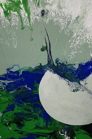 Flow of Earth 1 geschilderd door Ria Wiendels