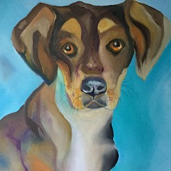 De trouwe hond geschilderd door 