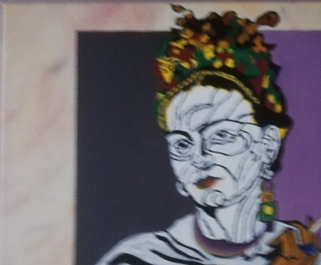 Frida geschilderd door Andre Claeys