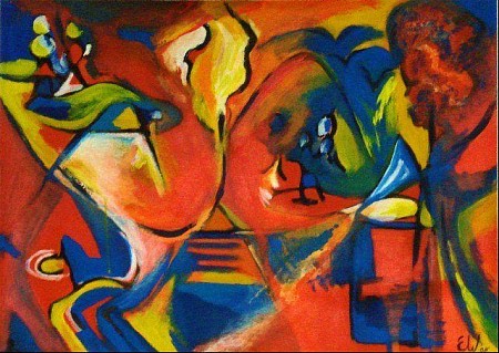 A la Kandinsky geschilderd door Welbel Art