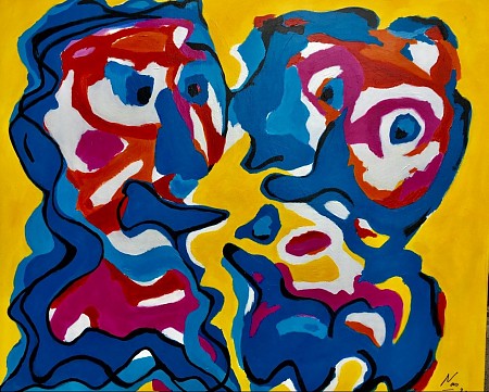 Two dreary People geschilderd door Martin Oosterwijk
