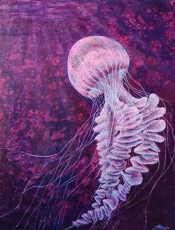 Zeeleven geschilderd door Nina Romijn kunstenaar schilderijen