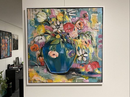 Flowers,Flowers,Flowers geschilderd door Imke de Vries
