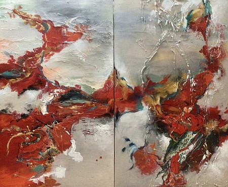 Twee luik geschilderd door Ineke Duyndam-kester