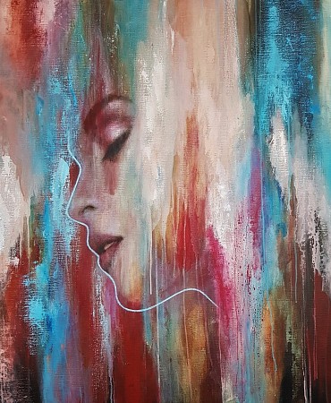 Drowning in color geschilderd door Marieke Samuels
