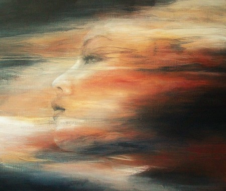 Sunset geschilderd door Marieke Samuels