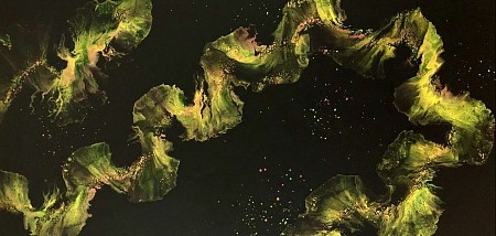 Glowing nebula geschilderd door DINN