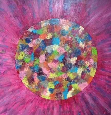 Colorfull flower geschilderd door Dorien Kouwert