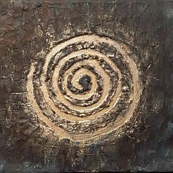 Golden spiral geschilderd door 