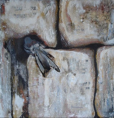 Mijn duif in de rotskloof, verscholen in de bergwand geschilderd door Margot Braal