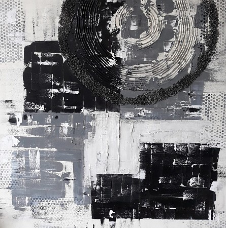 Black, Grey, White geschilderd door Judy Bakker