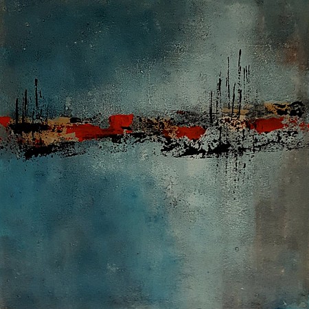 Skyline geschilderd door Ali Kleinhuis
