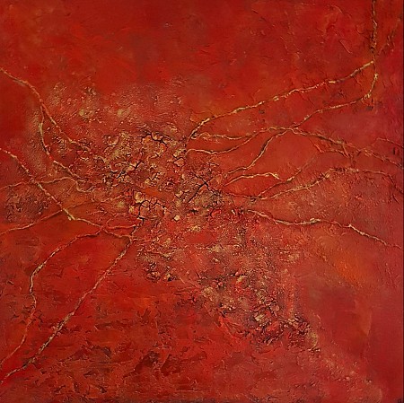Simply Red geschilderd door Ali Kleinhuis